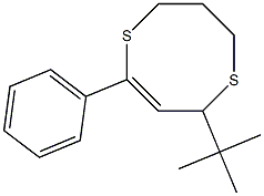 2-tert-Butyl-4-phenyl-7,8-dihydro-2H,6H-1,5-dithiocin 结构式