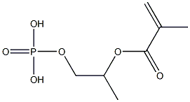 りん酸二水素2-メタクリロイルオキシプロピル 化学構造式