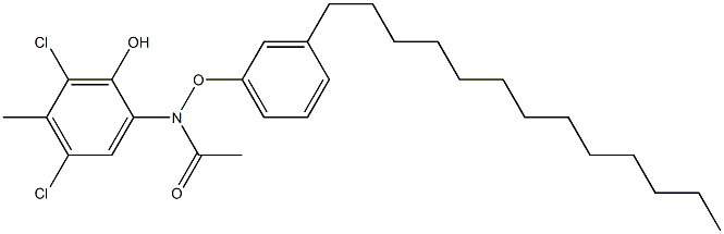 2-(3-Tridecylphenoxyacetylamino)-4,6-dichloro-5-methylphenol Structure