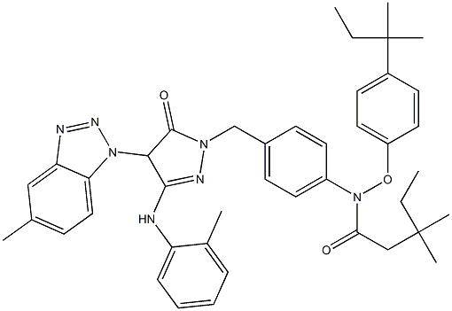  1-[4-(2,4-Di-tert-pentylphenoxyacetylamino)benzyl]-3-(2-methylanilino)-4-(5-methyl-1H-benzotriazol-1-yl)-5(4H)-pyrazolone