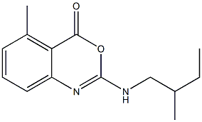 2-(2-Methylbutyl)amino-5-methyl-4H-3,1-benzoxazin-4-one,,结构式