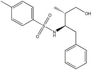 (2S,3R)-2-メチル-3-(4-メチルフェニルスルホニルアミノ)-4-フェニル-1-ブタノール 化学構造式
