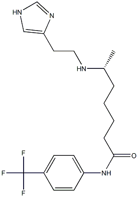 (R)-6-[2-(1H-Imidazol-4-yl)ethylamino]-N-[4-(trifluoromethyl)phenyl]heptanamide Structure