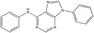 6-フェニルアミノ-9-フェニル-9H-プリン 化学構造式