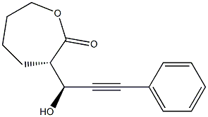 (3S)-3-[(S)-1-Hydroxy-3-phenyl-2-propyn-1-yl]tetrahydrooxepin-2(3H)-one 结构式