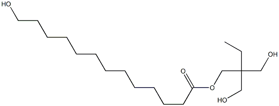 13-Hydroxytridecanoic acid 2,2-bis(hydroxymethyl)butyl ester Structure