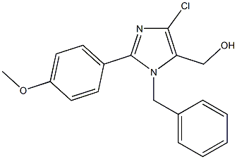 1-ベンジル-2-(4-メトキシフェニル)-4-クロロ-5-ヒドロキシメチル-1H-イミダゾール 化学構造式