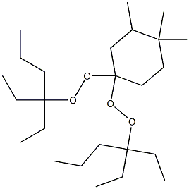 3,4,4-Trimethyl-1,1-bis(1,1-diethylbutylperoxy)cyclohexane,,结构式