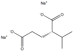 [S,(+)]-2-Isopropylglutaric acid disodium salt Structure