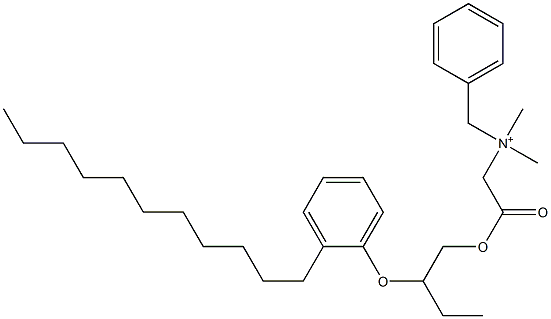 N,N-Dimethyl-N-benzyl-N-[[[2-(2-undecylphenyloxy)butyl]oxycarbonyl]methyl]aminium Struktur