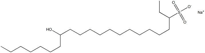 15-Hydroxydocosane-3-sulfonic acid sodium salt,,结构式