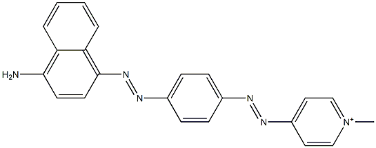 1-Methyl-4-[[4-[(4-amino-1-naphtyl)azo]phenyl]azo]pyridinium,,结构式