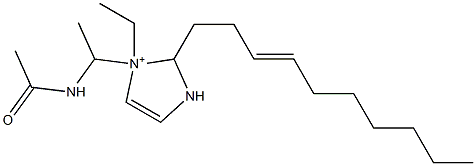 1-[1-(Acetylamino)ethyl]-2-(3-decenyl)-1-ethyl-4-imidazoline-1-ium Struktur