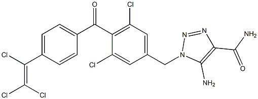 5-Amino-1-[3,5-dichloro-4-[4-(trichloroethenyl)benzoyl]benzyl]-1H-1,2,3-triazole-4-carboxamide