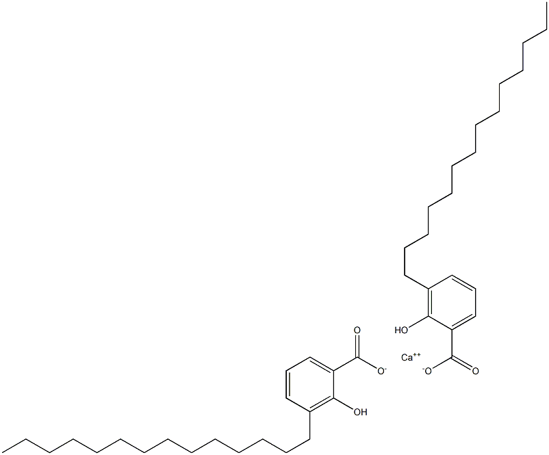 Bis(3-tetradecyl-2-hydroxybenzoic acid)calcium salt,,结构式