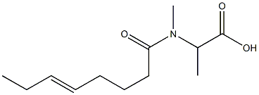 2-[N-メチル-N-(5-オクテノイル)アミノ]プロピオン酸 化学構造式