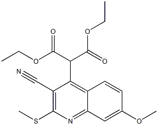 (3-Cyano-7-methoxy-2-methylthio-4-quinolinyl)malonic acid diethyl ester