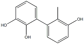 2'-Methyl-1,1'-biphenyl-2,3,3'-triol,,结构式