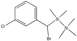 1-[(3-クロロフェニル)ブロモメチル]-1,1,2,2,2-ペンタメチルジシラン 化学構造式