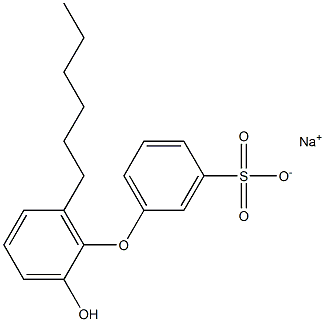 2'-Hydroxy-6'-hexyl[oxybisbenzene]-3-sulfonic acid sodium salt Struktur