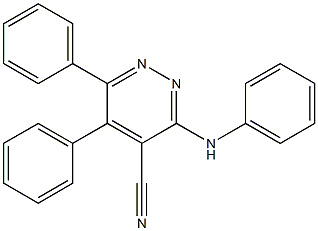3-(Phenylamino)-5,6-diphenylpyridazine-4-carbonitrile,,结构式