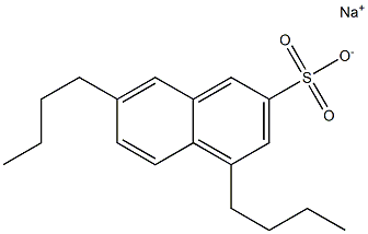 4,7-ジブチル-2-ナフタレンスルホン酸ナトリウム 化学構造式