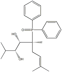 (3R,4S,5S)-2,5,8-トリメチル-5-(ジフェニルホスフィニル)-7-ノネン-3,4-ジオール 化学構造式