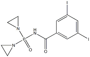 N-[Bis(1-aziridinyl)phosphinyl]-3,5-diiodobenzamide Struktur