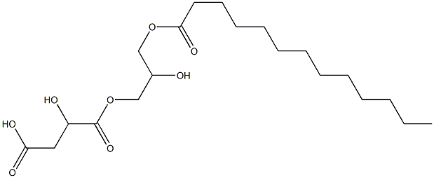 D-Malic acid hydrogen 1-(2-hydroxy-3-tridecanoyloxypropyl) ester Structure