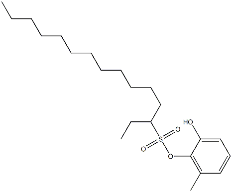 3-Pentadecanesulfonic acid 2-hydroxy-6-methylphenyl ester,,结构式