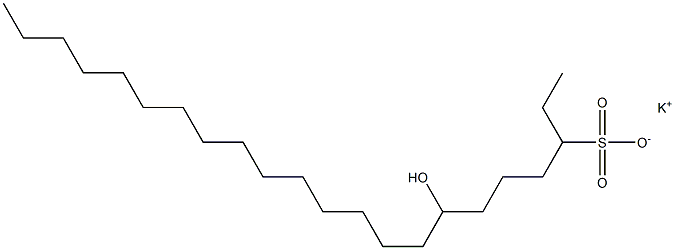 7-Hydroxydocosane-3-sulfonic acid potassium salt Struktur