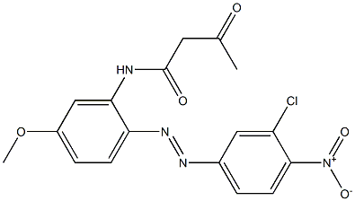 2-Acetyl-2'-(3-chloro-4-nitrophenylazo)-5'-methoxyacetanilide Structure