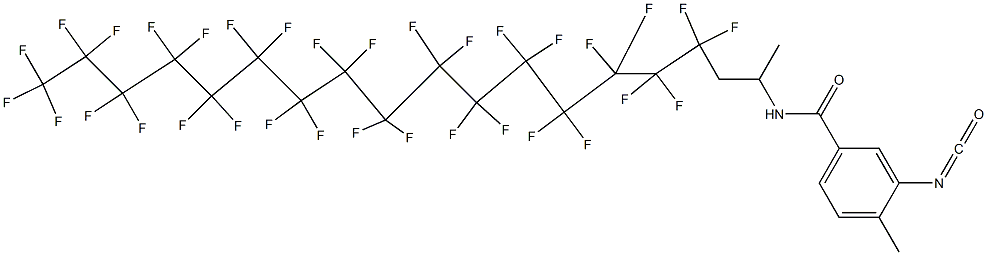 3-Isocyanato-4-methyl-N-[2-(tritriacontafluorohexadecyl)-1-methylethyl]benzamide,,结构式