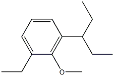 1-Methoxy-2-ethyl-6-(1-ethylpropyl)benzene 结构式