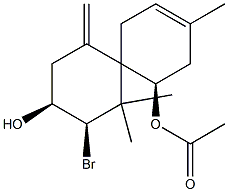 (5R,8R,9S)-5-Acetyloxy-8-bromo-3,7,7-trimethyl-11-methylenespiro[5.5]undec-2-en-9-ol Structure