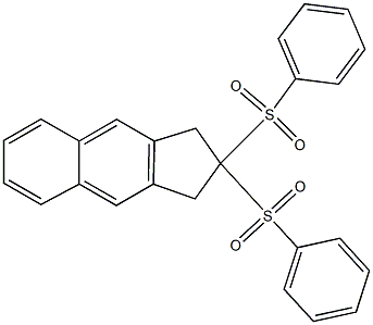 2,3-Dihydro-2,2-bis(phenylsulfonyl)-1H-benz[f]indene Struktur