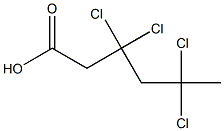 3,3,5,5-テトラクロロヘキサン酸 化学構造式