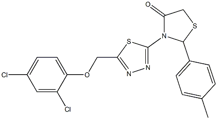 3,5-Dihydro-3-[5-[(2,4-dichlorophenoxy)methyl]-1,3,4-thiadiazol-2-yl]-2-[4-methylphenyl]thiazol-4(2H)-one