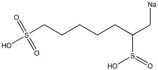 1-Sodiosulfoheptane-2-sulfinic acid Struktur