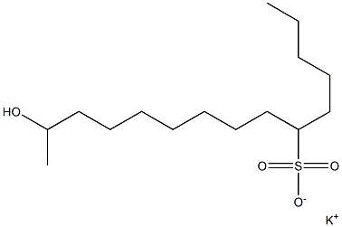 14-ヒドロキシペンタデカン-6-スルホン酸カリウム 化学構造式