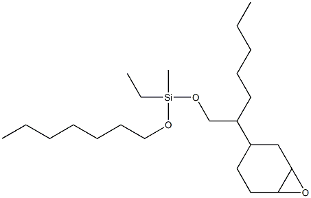 2-(3,4-Epoxycyclohexan-1-yl)ethylmethyldi(heptyloxy)silane Struktur