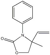 3-Phenyl-4-ethenyl-4-methyloxazolidin-2-one Struktur