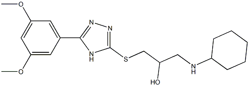  1-[[5-(3,5-Dimethoxyphenyl)-4H-1,2,4-triazol-3-yl]thio]-3-(cyclohexylamino)-2-propanol