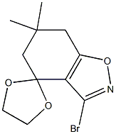 3-ブロモ-4,5,6,7-テトラヒドロ-6,6-ジメチルスピロ[1,2-ベンゾイソオキサゾール-4,2'-[1,3]ジオキソラン] 化学構造式