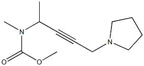 N-Methyl-N-[1-methyl-4-(1-pyrrolidinyl)-2-butynyl]carbamic acid methyl ester,,结构式