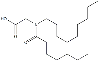 N-(2-Heptenoyl)-N-nonylglycine Struktur