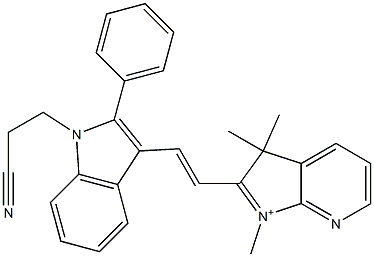 2-[2-[1-(2-Cyanoethyl)-2-phenyl-1H-indol-3-yl]ethenyl]-1,3,3-trimethyl-3H-pyrrolo[2,3-b]pyridin-1-ium