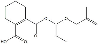 1-Cyclohexene-1,2-dicarboxylic acid hydrogen 1-[1-(methallyloxy)propyl] ester Struktur