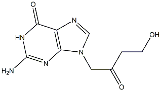 2-Amino-9-(4-hydroxy-2-oxobutyl)-9H-purin-6(1H)-one Struktur