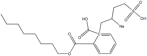 Phthalic acid 1-octyl 2-(2-sodiosulfobutyl) ester Structure